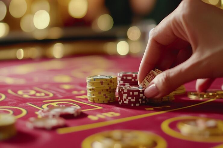 Live football and casino game selection screen